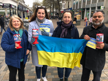 Caroline showing support for Ukraine